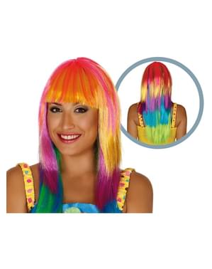 Parrucca arcobaleno donna