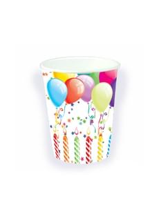 Set of 8 birthday balloon cups