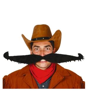 Moustache cowboy extra avec élastique