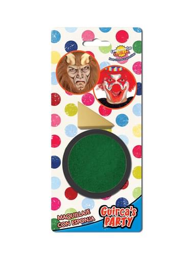 Make up verde scuro con spugna