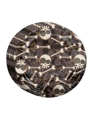 8 Halloween csontváz lemezeken (23 cm)