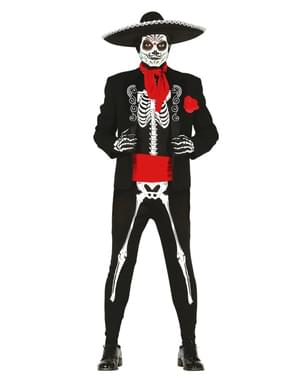 Mens Mexican Day of Dead skeleta kostīms