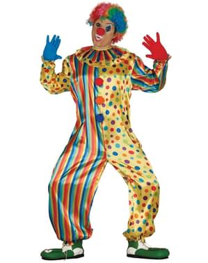 Mehrfarbiges Clown Kostüm für Herren