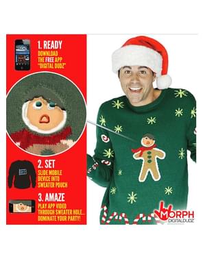 Digital Dudz julesweater med ingefærkage