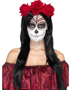 Fita para o cabelo com rosa para mulher