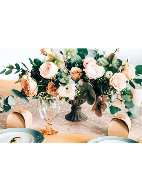 Set di 10 scatole regalo piccole quadrate di carta Kraft - Rustic Wedding