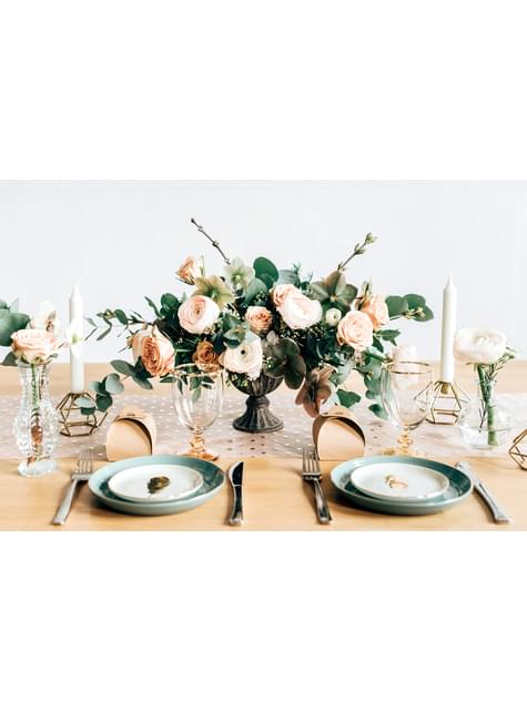 Set di 10 scatole regalo piccole quadrate di carta Kraft - Rustic Wedding