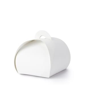 10 lahjalaatikkoa valkoisena - White & Gold Wedding