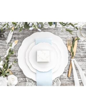 10 boîtes cadeaux blanches branches dorées