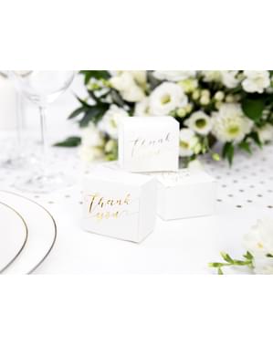 10 geschenkdozen in het wit met 