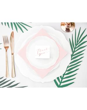 10 scatole regalo bianche con testo color oro rosa 