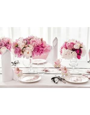 10 cajas de regalo con forma de coche de bebé rosa - It's a Girl Collection