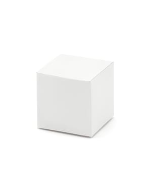 सफेद में 10 वर्ग उपहार बॉक्स का सेट
