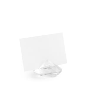 Set 10 pemegang kartu transparan dalam bentuk berlian