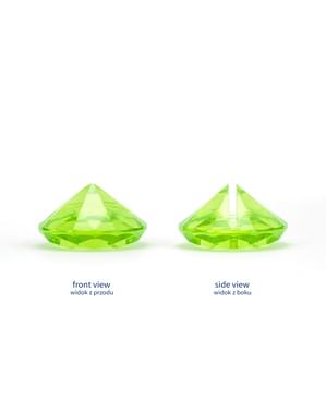 हीरे के आकार में हल्के हरे रंग में 10 कार्ड धारकों का सेट