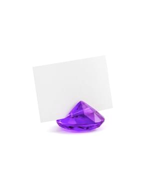 Set 10 pemegang kartu berwarna ungu dalam bentuk berlian