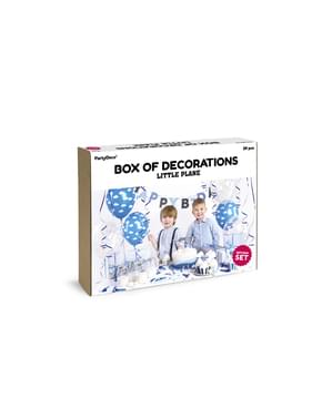 Dekorationsset moln och flygplan - Little Plane