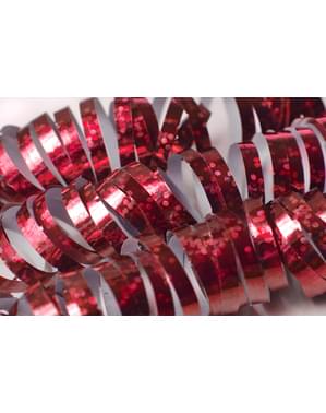 Set 18 streamer holografik berwarna merah