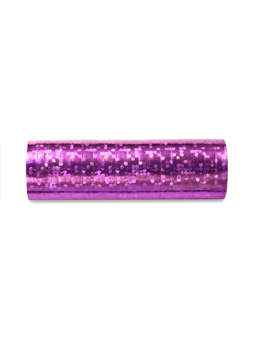 18 serpentins hologramme violet