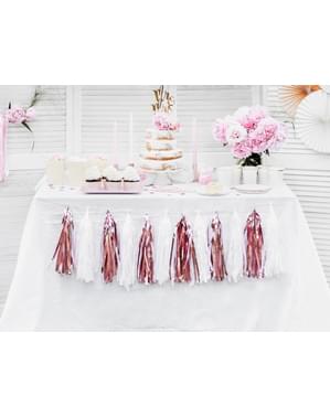 Girlang med fransar vit