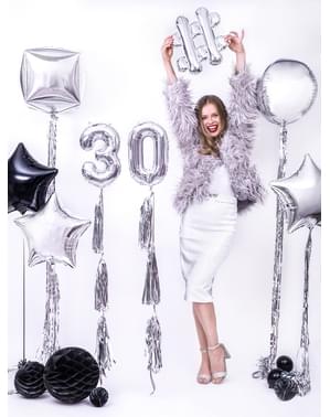 Fransengirlande silber