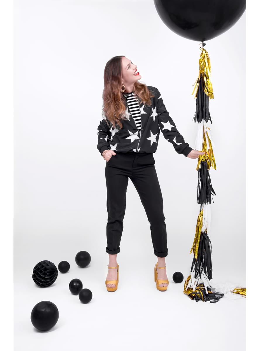 Slinger met zwarte en goude kwastjes