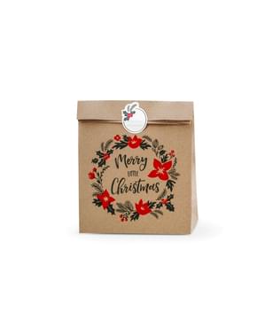 3 bolsas de regalo de papel Kraft 