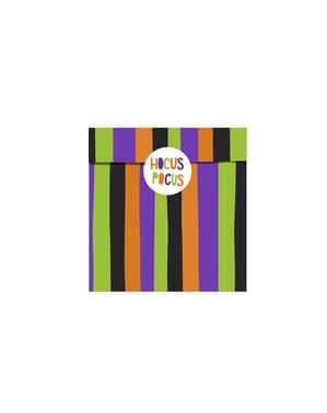 Set 6 Multicolor Striped Paper Treat Bags - Hocus Pocus Collection