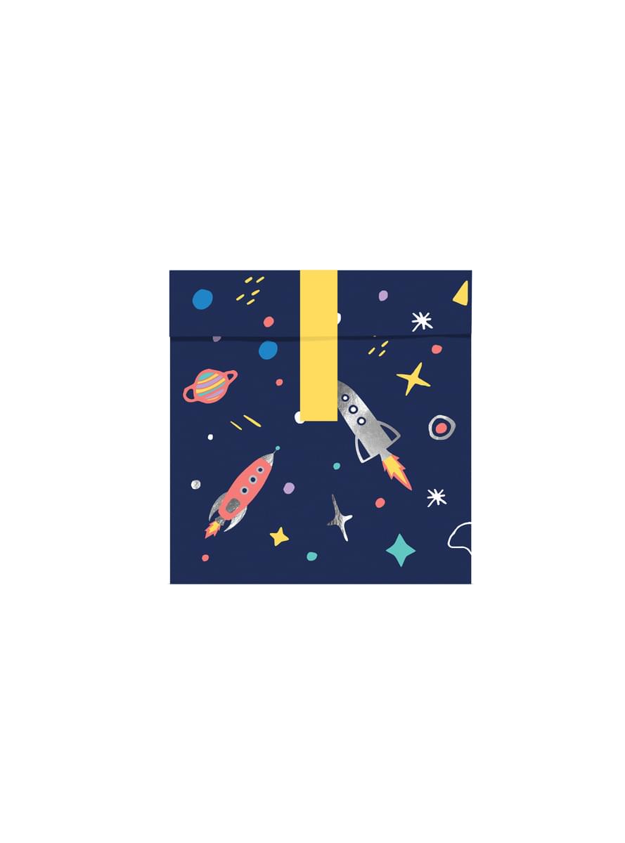 6 sachets à motifs multicolores de l'espace en papier - Space Party