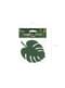 6 groene bladvormige tafelkaarten - Aloha Collection