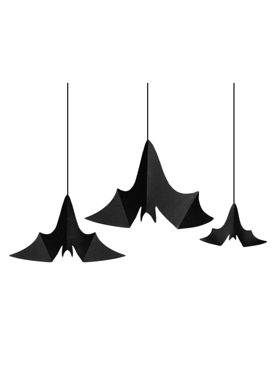 Набор из 3 декоративных подвесных летучих мышей - Хэллоуин