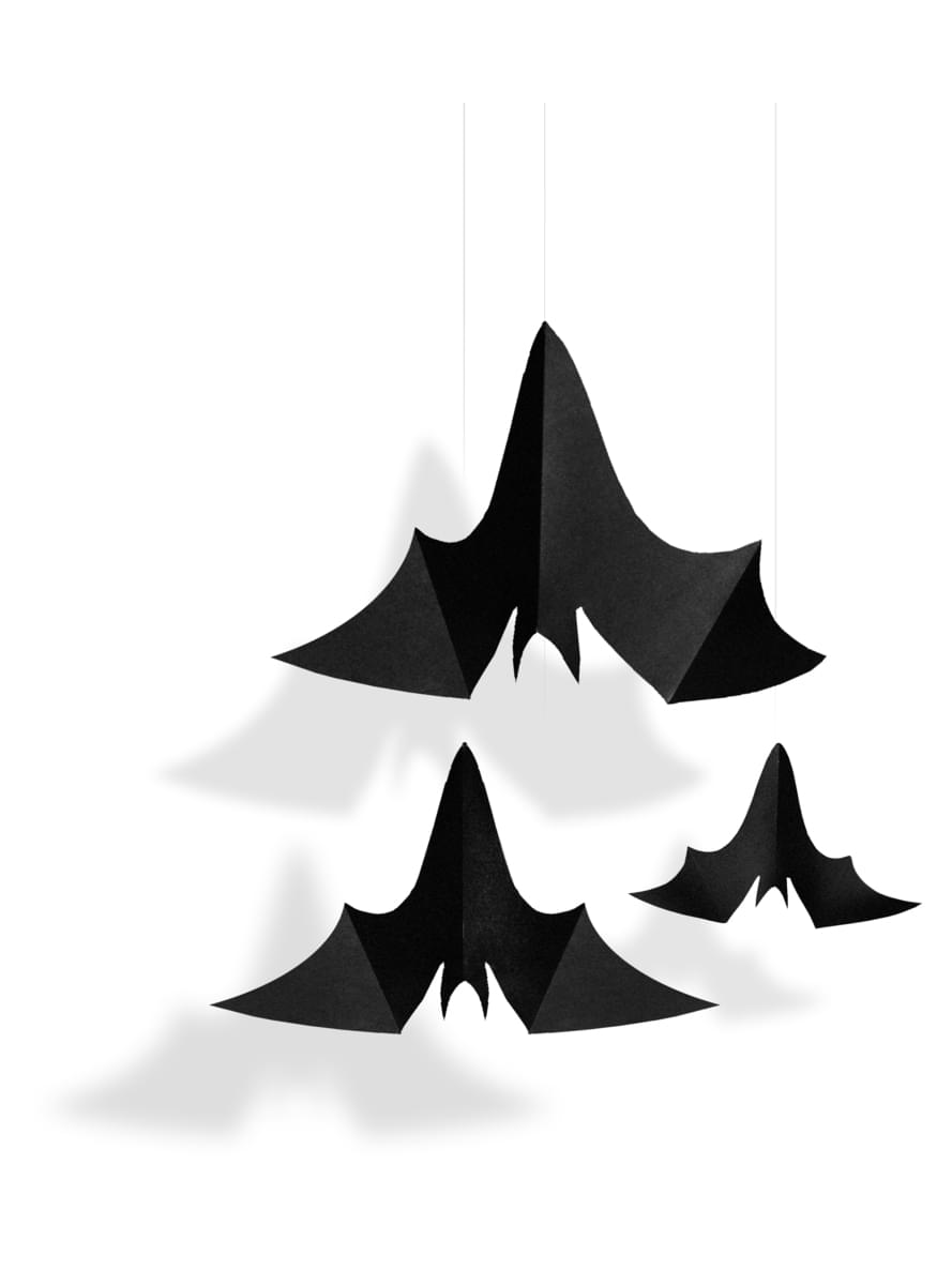 3 décorations à suspendre chauve-souris - Halloween