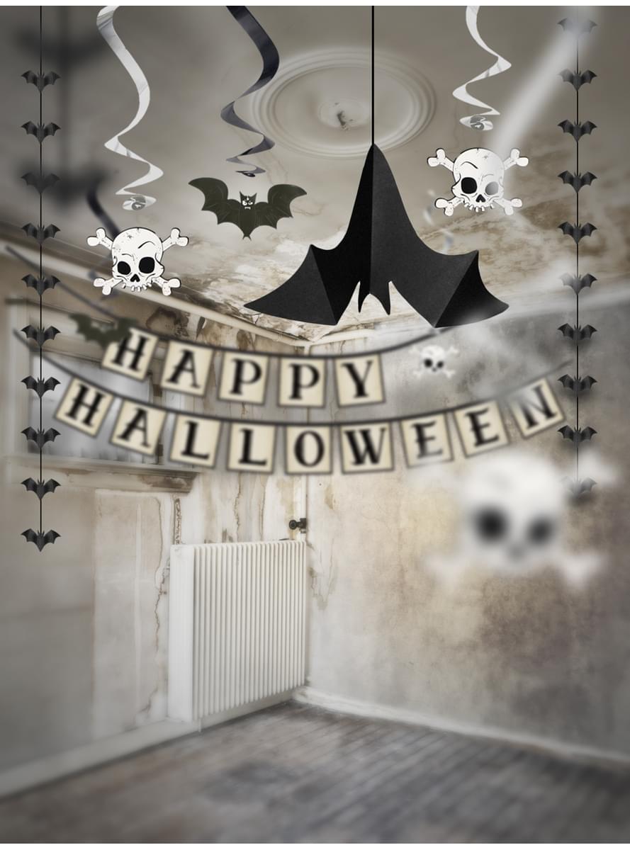 3 hängande dekorationer fladdermöss - Halloween