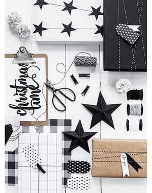 12 Black & White Print Paper Gift Tags - Scandi Christmas Collection