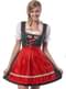 Dirndl Oktoberfest rosso e nero da donna
