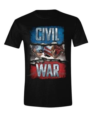 Kaos Perang Saudara Captain America untuk Pria - The Avengers
