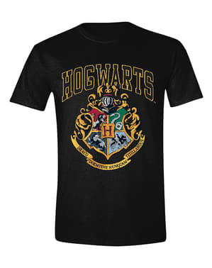 Erkekler için Hogwarts Renkli Logo Tişörtü - Harry Potter