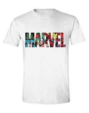Erkekler için Marvel Renkli Logo Tişört