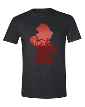 Kaos Mario Bros Silhouette untuk Pria