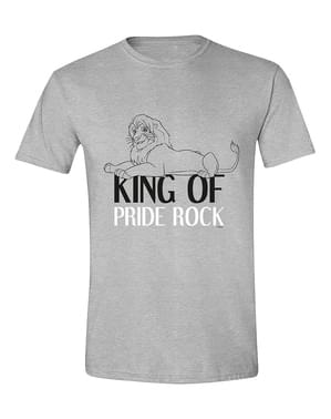 T-shirt cinzenta de Simba para homem - O Rei Leão