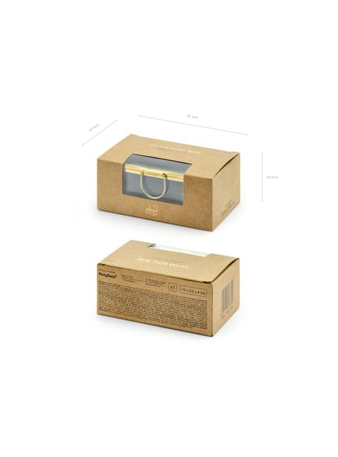 Kudde för vigselringar genomskinligt glas med guldfärgade kanter