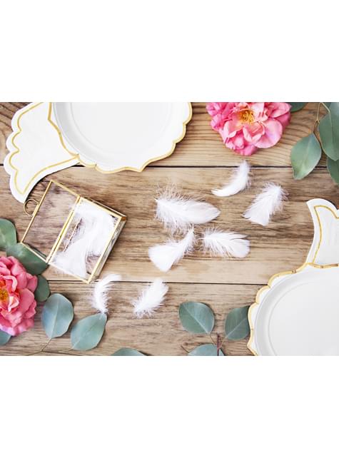 Kudde för vigselringar genomskinligt glas med guldfärgade kanter