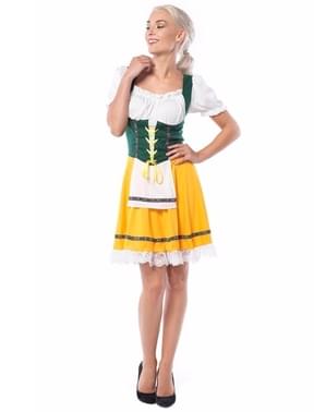 Kostum kuning Bavaria untuk wanita