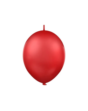 100 लाल रंग में लिंकिंग गुब्बारे - लिंकिंग बैन