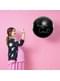 Latex balloon with blue confetti