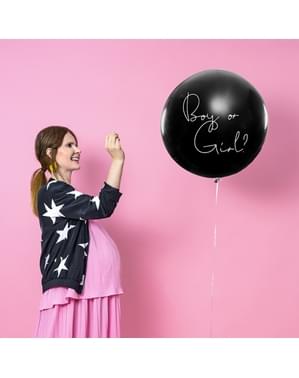 Balão de latex com confetes azuis 