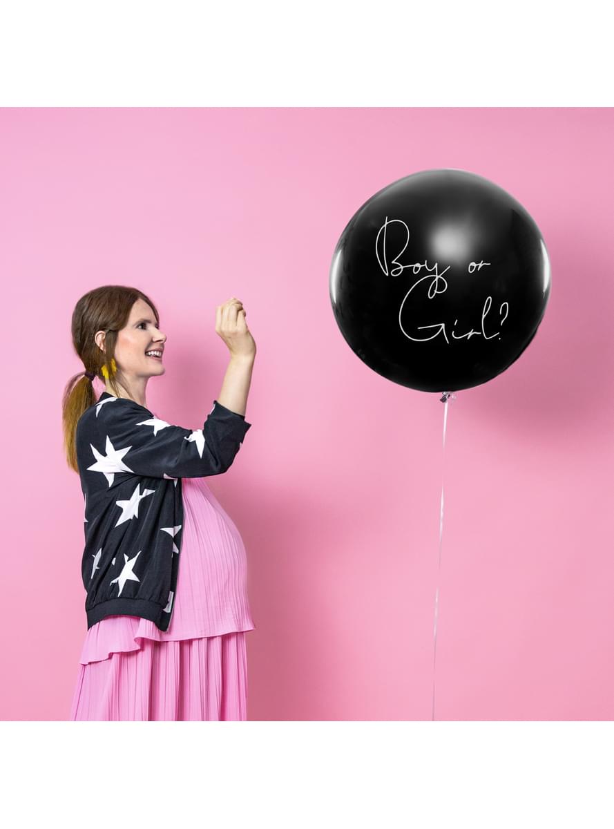 Latexballon med lyserød konfetti 