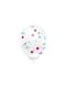 6 latex ballonger med farget konfetti (30 cm)