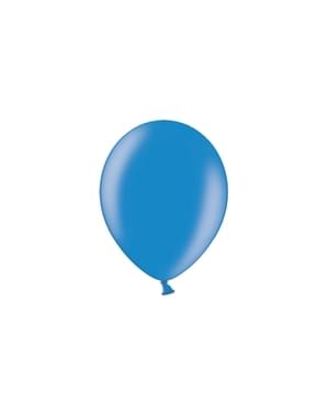 100 balon berwarna biru (25 cm)