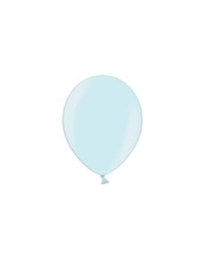 100 balon berwarna biru langit (25 cm)